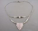 Rose Quartz Necklace (Vintage) H145-19