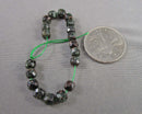 Seraphinite & Eudialyte Faceted 4mm Beads C151