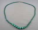 Malachite Necklace 925 Sterling Silver (Vintage) H145-22