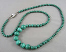 Malachite Necklace 925 Sterling Silver (Vintage) H145-22