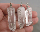 Clear Quartz Point Gemstone Pendant 1pc H146