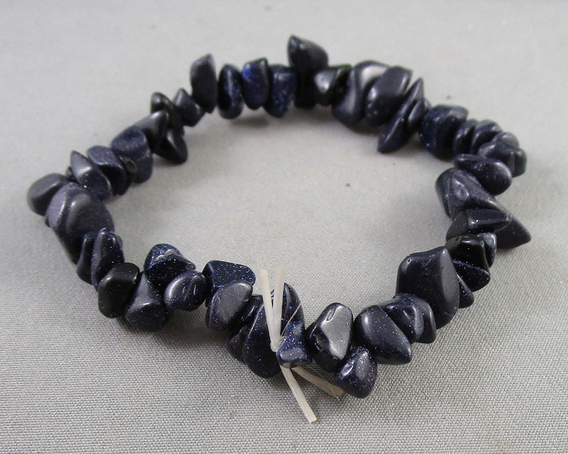 Blue Goldstone Bracelet 1pc B103-1 (Vintage)