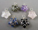 You Choose!  Gemstone Star Wrapped Pendant (Various Kinds)