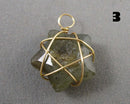 You Choose!  Gemstone Star Wrapped Pendant (Various Kinds)