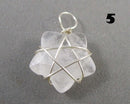 You Choose!  Gemstone Star Wrapped Pendant (Various Kinds)