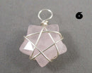 You Choose!  Gemstone Star Wrapped Pendant (Various Kinds)