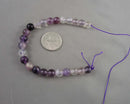 Purple Fluorite Bead Strand Round Various Sizes