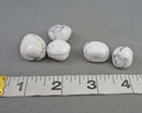 White Howlite Polished Stones 5pcs J083