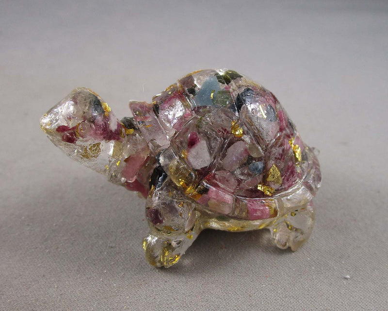 Gemstone Resin Tortoises 1pc (Various Gemstone Types)