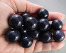 Blue Goldstone Crystal Sphere 20mm 1pc J197