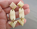 Shell & Bone Earrings (Vintage) H149-20