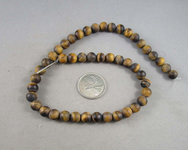 Gold Tiger Eye Beads Round Frosted (Various Sizes)