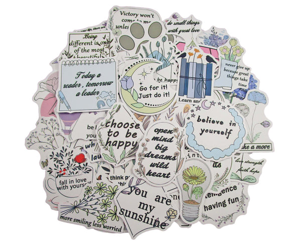 Motivational Sticker Pack - Waterproof PVC Stickers 50pc J245