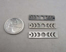 Moon Phase Charm Drilled (Stainless Steel) 3pcs C234