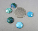 Chrysocolla Faceted Cabochon 12mm Z043