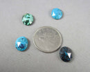 Chrysocolla Faceted Cabochon 12x10mm Z045