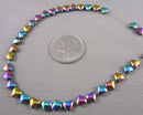 Rainbow Hematite Heart Beads 5x6mm (C346)