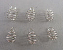 Mini Silver Tone Cages for Stones 9x8mm 10pcs C050