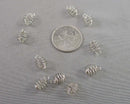 Mini Silver Tone Cages for Stones 9x8mm 10pcs C050