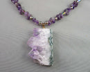 Amethyst Crystal Necklace (Vintage) H053-1