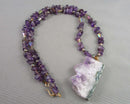 Amethyst Crystal Necklace (Vintage) H053-1