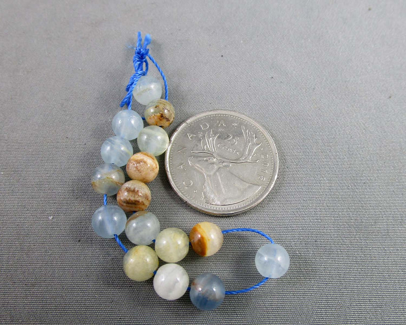 Caribbean Calcite Round Beads (Various Sizes)