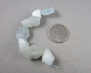 Aquamarine Raw Nugget Beads C695