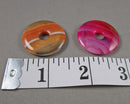 Mixed Agate Donut Bead Pendant 30mm 1pc C374