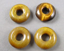Tiger Eye Donut / PI Disc Bead 18mm 1pc Z139