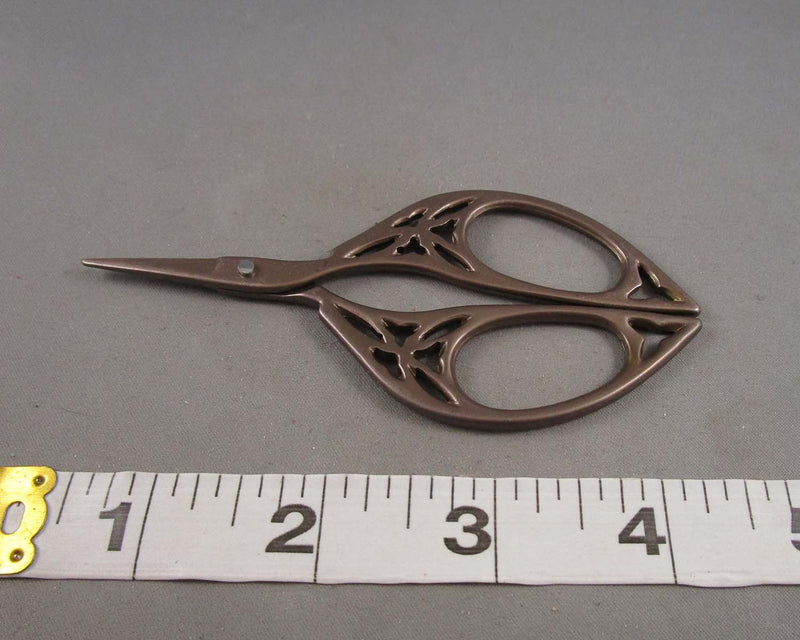 Brown Leaf Shaped Scissors 10.5x5cm (C252)