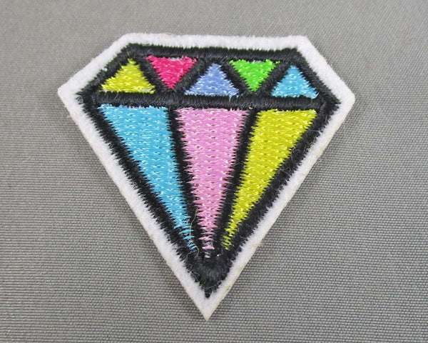 Rainbow Diamond Iron on Patch 1pc E003