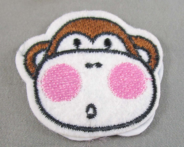 Monkey Cheeks Iron on Patch 1pc E005