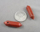 Red Jasper Double Terminated Drilled Points 2pc C604