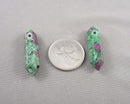Ruby Zoisite Terminated Drilled Points 2pc C303