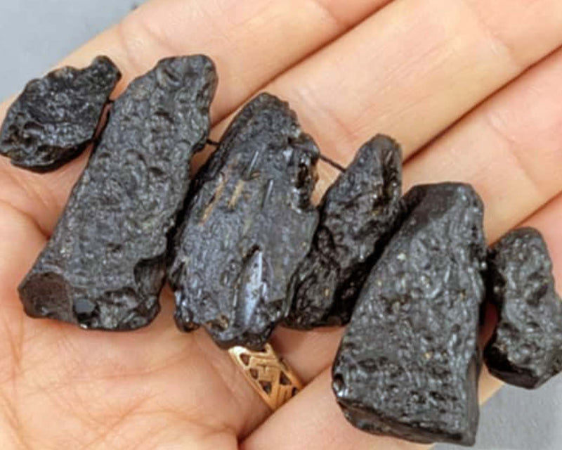 Tektite Space Stone Beads 3.5" Strand C505