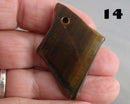 You Choose! Tiger Eye Stone Pendant (Drilled)