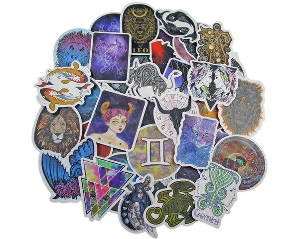 Zodiac Sticker Pack - Waterproof PVC Stickers 100pc H147-2