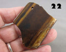 You Choose! Tiger Eye Stone Pendant (Drilled)