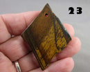 You Choose! Tiger Eye Stone Pendant (Drilled)