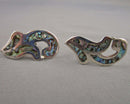 Abalone Shell Earrings 925 Sterling Silver (Vintage) H092-20