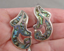 Abalone Shell Earrings 925 Sterling Silver (Vintage) H092-20