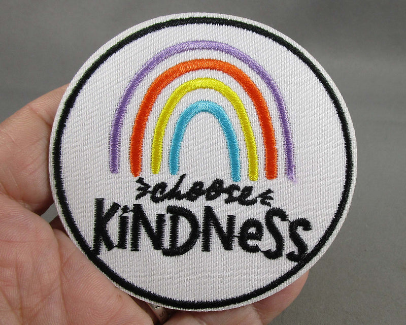 "Choose Kindness" Rainbow Iron on Patch 1pc J252