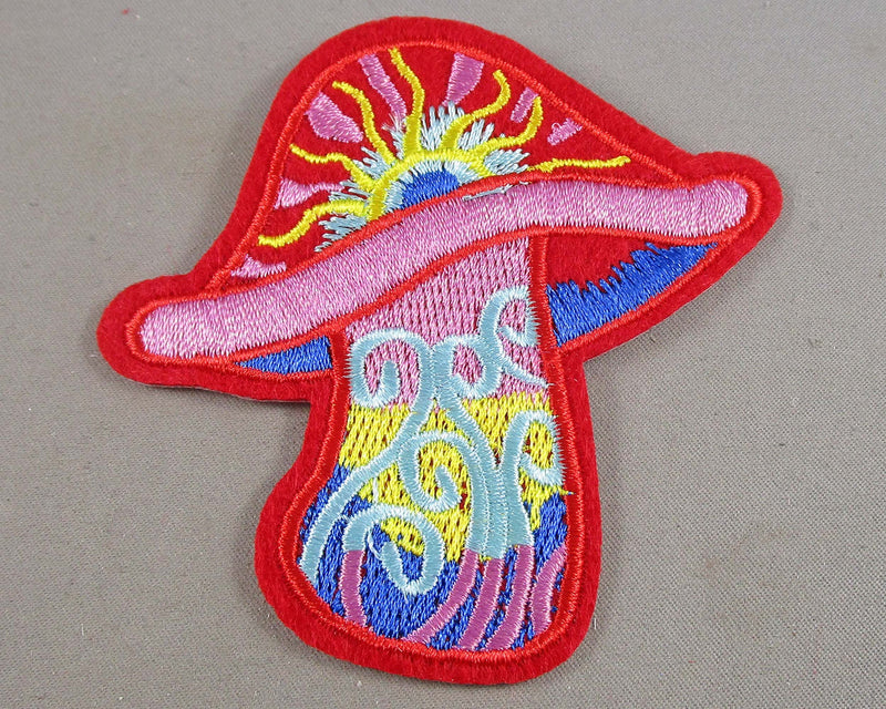 Psychedelic Mushroom Iron on Patch 1pc J251