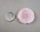 Rose Quartz Flower Worry Stone 1pcs C282