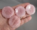 Rose Quartz Flower Worry Stone 1pcs C282