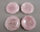 Rose Quartz Flower Worry Stone 1pcs C282