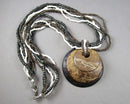 Wood Pendant Necklace (Vintage) H066-10