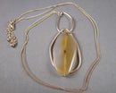 Agate Gemstone Pendant Necklace (Vintage) H066-12