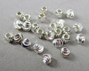 Wave Silver Tone Spacer Beads 4mm 25pcs C212