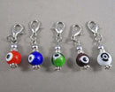 Greek Evil Eye Protection Zipper Pulls 1pc (Random Colors) C291